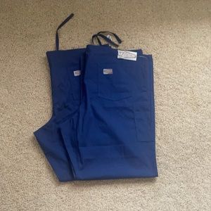 Landau ScrubZone Bundle of 2 New With Tag Blue Scrubs Uniform Cargo Pocket Pants